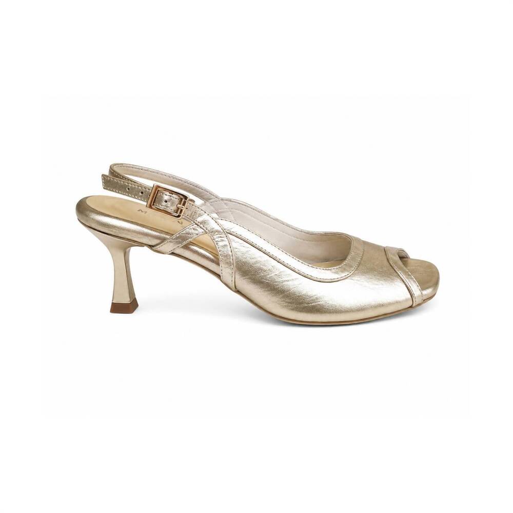 NEW PREMA women's positano heels in gold